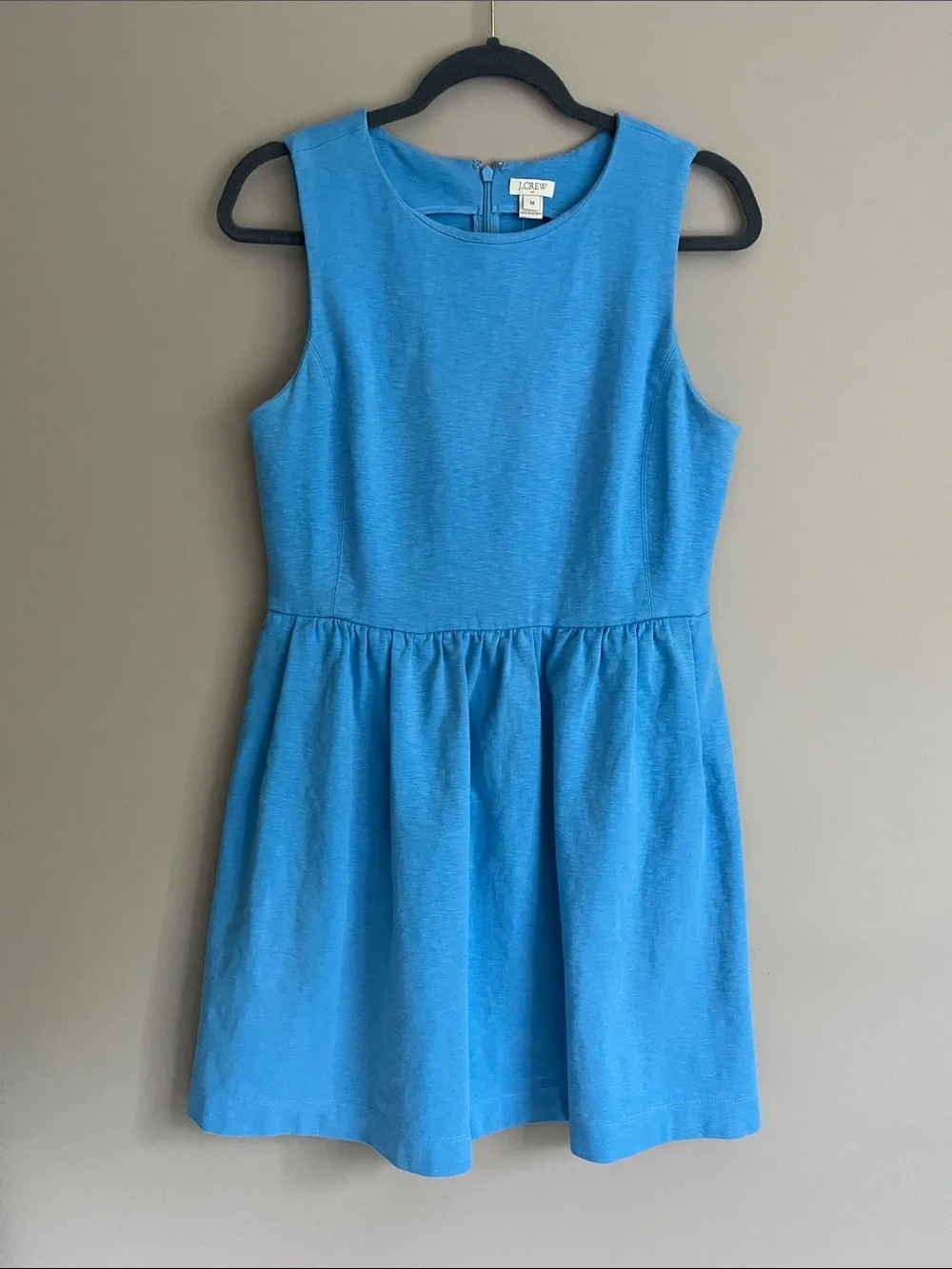 J.Crew Daybreak Sleeveless Fit n Flare Dress vibrant cornflower blue size medium